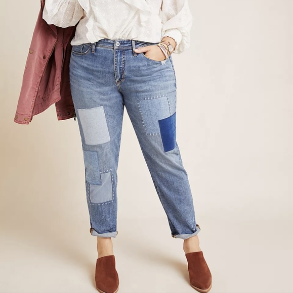 Anthropologie Denim - PILCRO AND THE LETTERPRESS Patchwork Slim Boyfriend Jeans
